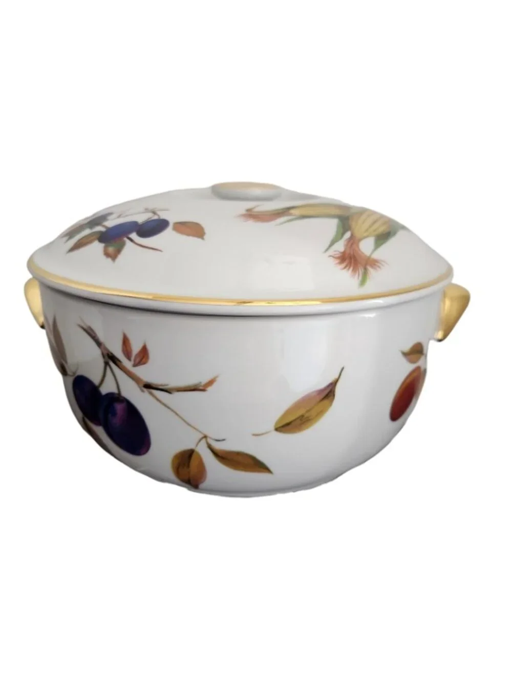 Vtg Royal Worcester Evesham Covered Casserole Dish 2Qt England w/ Box Unused
